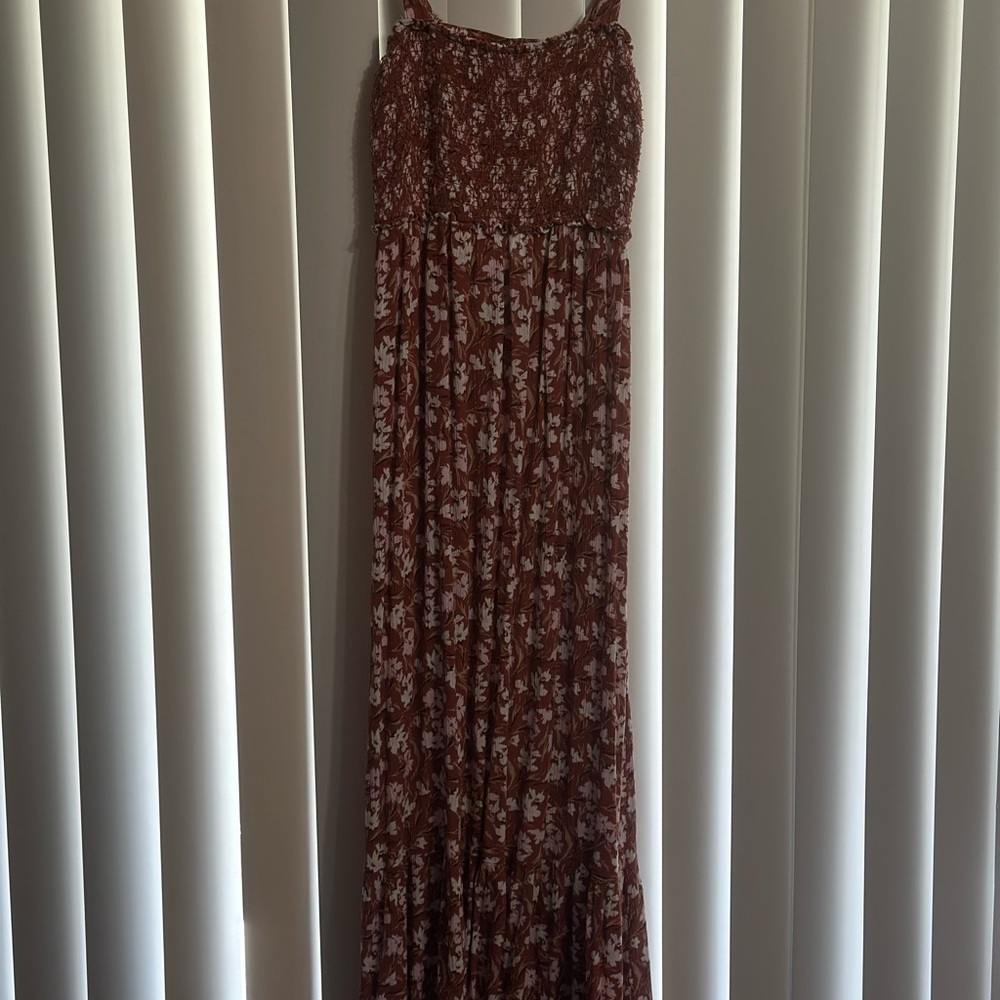 Lily Rose Brown Floral Maxi Dress